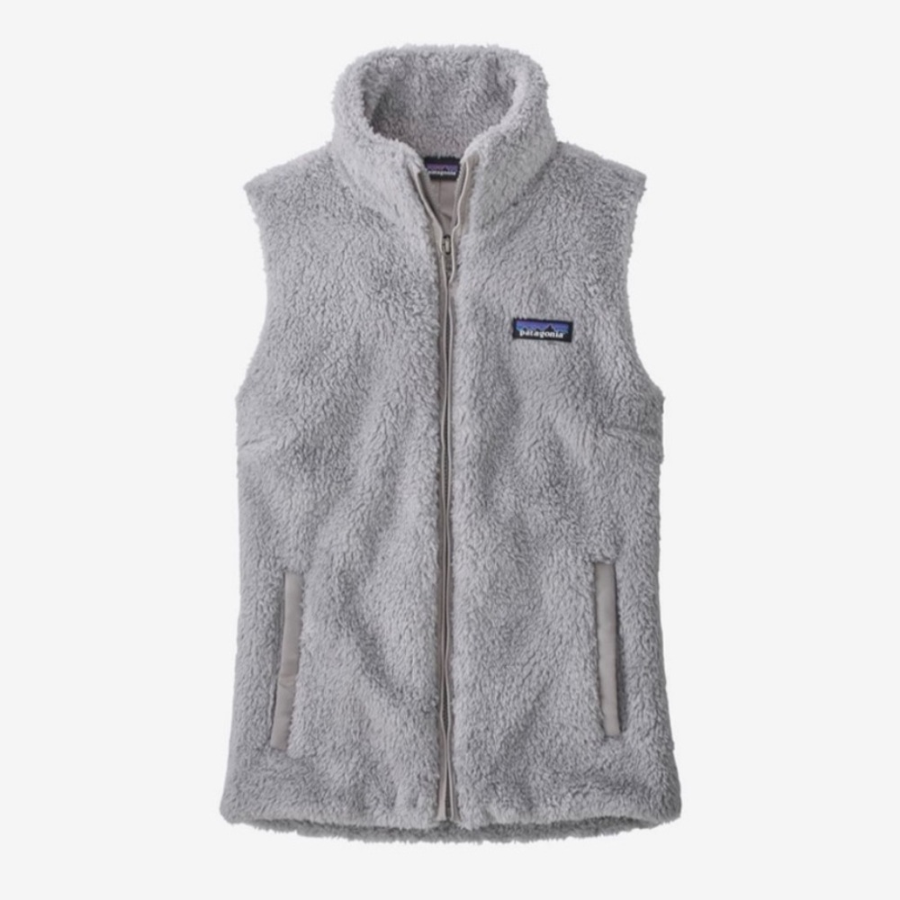 Patagonia Light Gray Sherpa Fleece Vest
